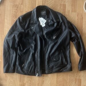 Men’s Treasure & Bond Black Leather Jacket
